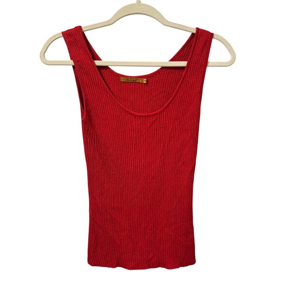 Belldini Red Asymmetrical Cardigan Sweater With Tank Size PM/PL Sweater Set - Picture 12 of 12